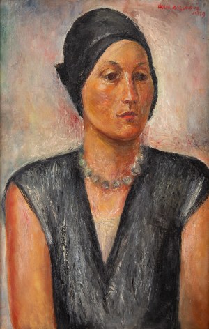 Wacław Wąsowicz (1891 Warszawa - 1942 Wilanów), Portret Zofii, żony artysty, 1929