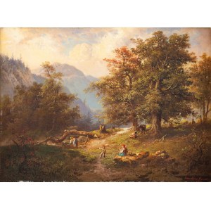 Adam Malinowski (1829 Lublin - 1892 Warszawa), Pasterska idylla, 1870