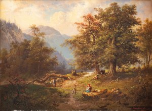 Adam Malinowski (1829 Lublin - 1892 Warszawa), Pasterska idylla, 1870