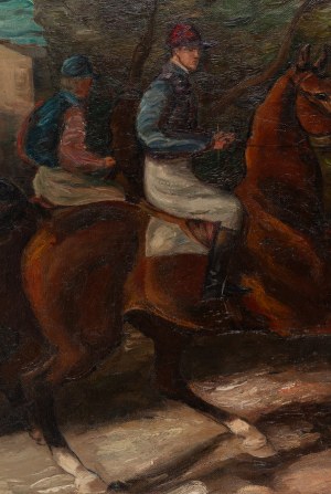 Eugeniusz Geppert (1890 Lwów - 1979 Wrocław), Autoportret na koniu, około 1930