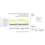 Invitation to the opening of the exhibition Beksinski. The Limits of Reality, Municipal Art Gallery in Częstochowa, 2018 / Zdzisław Beksiński.