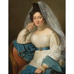 Karol Schweikart (1772 - 1855), Portret kobiety siedzącej w czerwonym fotelu, 1826