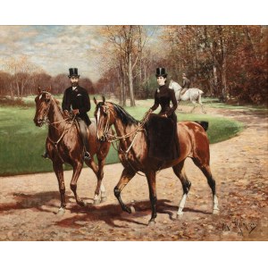 Jan Chelminski (1852 - 1916), Auf einem Ausritt, 1880