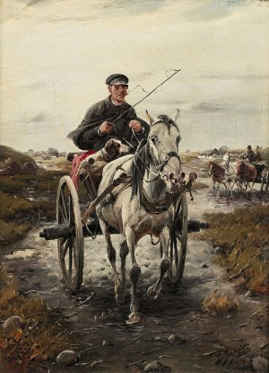 Jan Konarski (1850 - 1918), Powrót z targu
