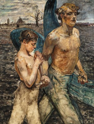 Jacek Malczewski(1854 - 1929), Tobiasz z aniołem, ok. 1910