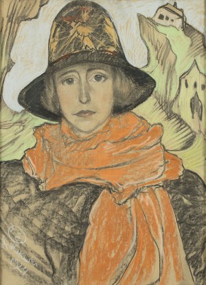 Stanisław Ignacy Witkiewicz (Witkacy) (1885 - 1939), Portret Rity Sacchetto, 1924