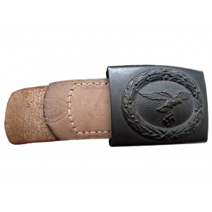 Mint steel Luftwaffe buckle with leather strap by Berg & Nolte 1941