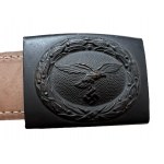 Mint steel Luftwaffe buckle with leather strap by Berg & Nolte 1941