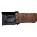 Mint steel Luftwaffe buckle with leather strap by Berg & Nolte 1941
