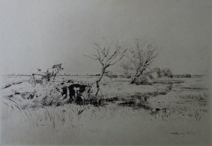 Józef Pankiewicz (1866-1940) ,Grobla w Doboju ,1898