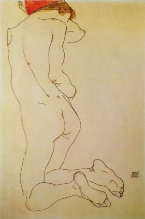 Egon Schiele(1890-1918),Kobiecy Akt 1913