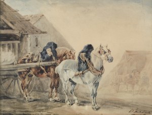 Piotr Michałowski, PERSZERONY ZAPRZĘŻONE DO WOZU, 1832-1835