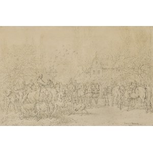Juliusz Kossak, WYJAZD NA POLOWANIE Z SOPLICOWA, 1877