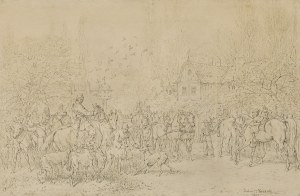 Juliusz Kossak, WYJAZD NA POLOWANIE Z SOPLICOWA, 1877