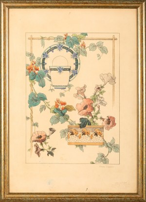 Henry Lambert, (XIX-XX w.), Ornament floryczny, k. XIX w