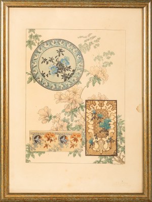 Henry Lambert, (XIX-XX w.), Ornament floryczny, k. XIX w