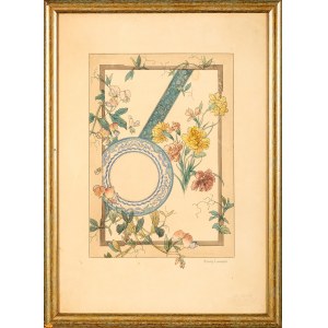 Henry Lambert, (XIX-XX w.), Ornament floryczny, k. XIX w