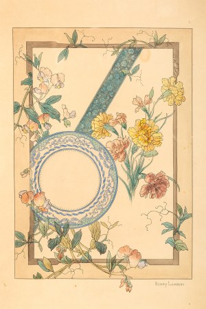 Henry Lambert, (XIX-XX w.), Ornament floryczny, k. XIX w