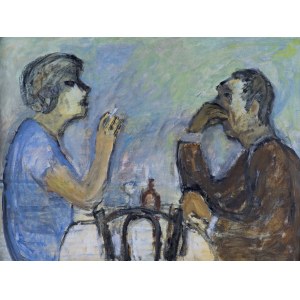 Józef Czapski, WOMEN AND MEN IN A CAWIARNIA, ca. 1955