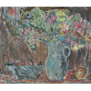 Helena Zaremba-Cybis, STILL NATURE WITH TREE AND FLOWERS