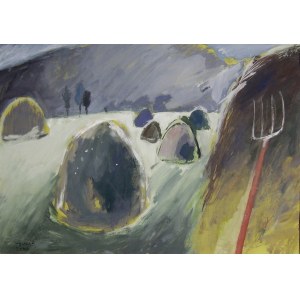 Jerzy TOMALA (ur. 1951), Usypiany żywicą rozglądam się czujnie, 2000