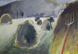 Jerzy TOMALA (ur. 1951), Usypiany żywicą rozglądam się czujnie, 2000