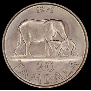 Malawi. 20 Tambala 1971