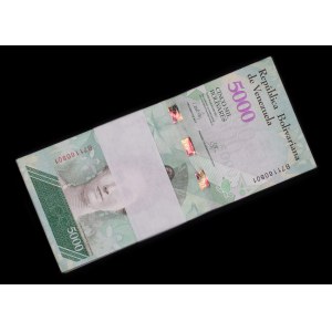 Venezuela. 5000 Bolivares 2017 Bundle x 100