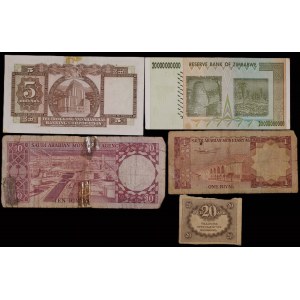 World. 5 Mixed Banknotes