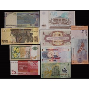 World. 9 Mixed Banknotes