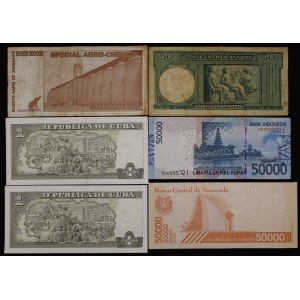 World. 6 Mixed Banknotes