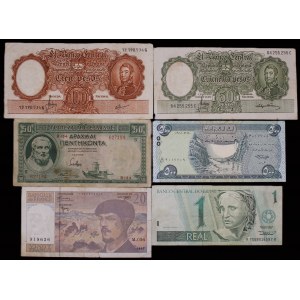 World. 6 Mixed Banknotes