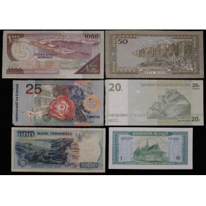 World. 6 Mixed Banknotes