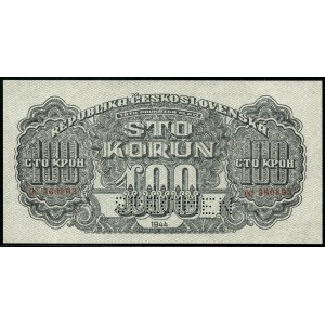 Czechoslovakia. 100 Korun 1944 Specimen