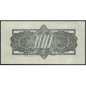 Czechoslovakia. 100 Korun 1944 Specimen