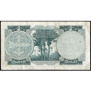 Iraq. 1/4 Dinar 1955