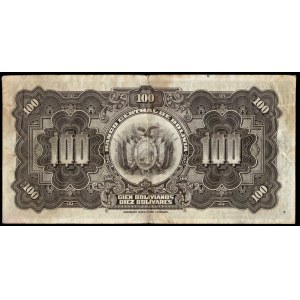 Bolivia. 100 Bolivianos 1928 Series G