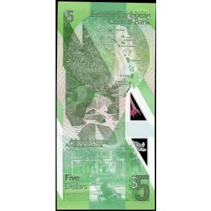 East Caribbean. 5 Dollars 2021