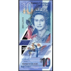 East Caribbean. 10 Dollars 2019