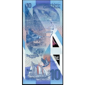 East Caribbean. 10 Dollars 2019