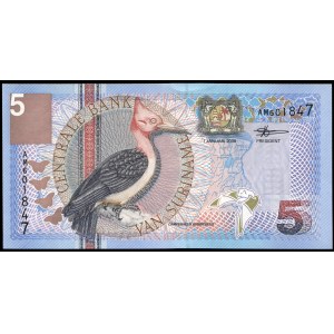 Suriname. 5 Gulden 2000