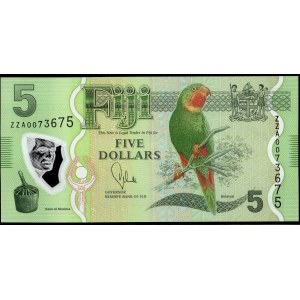 Fiji. 5 Dollars 2012 Replacement