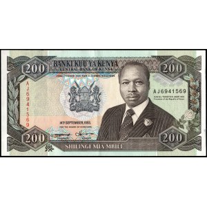 Kenya. 200 Shillings 1993