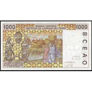 Ivory Coast. 1000 Francs 2002