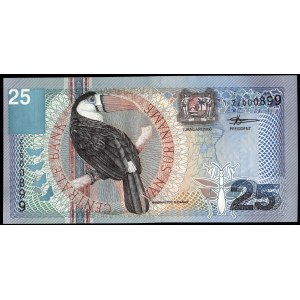 Suriname. 25 Gulden 2000 Replacement Low S/N 899