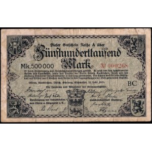 Germany. Düren 500000 Marks 1923 Low S/N 268