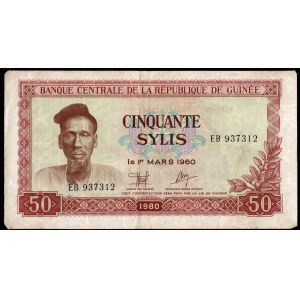 Guinea. 50 Sylis 1980