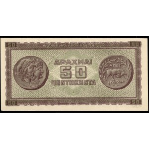 Greece. 50 Drachmai 1943