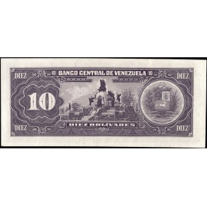 Venezuela. 10 Bolivares 1990 ERROR Missing Right Serial Number