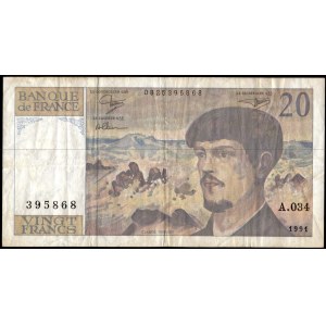 France. 20 Francs 1991
